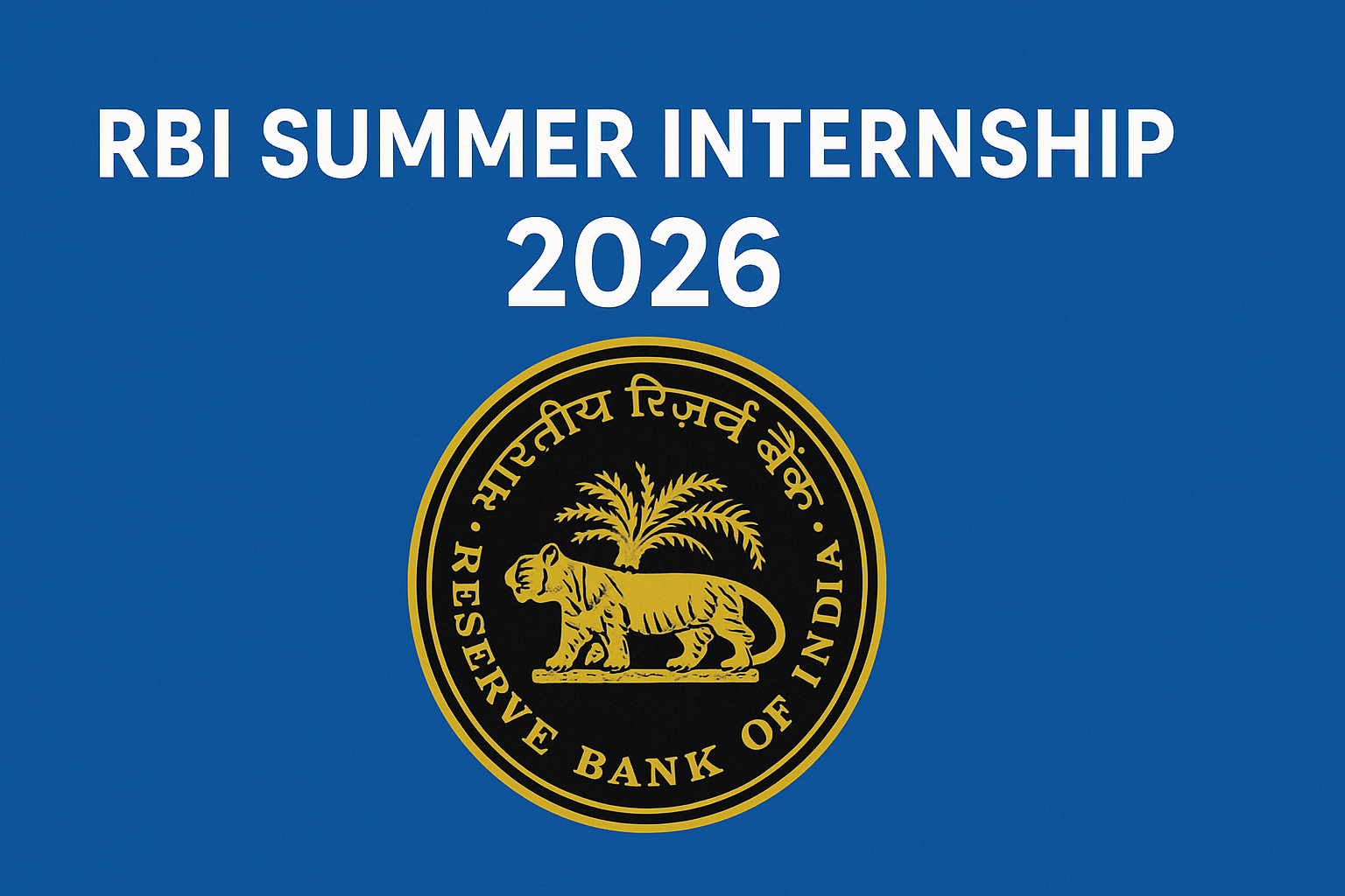 RBI Summer Internship 2026